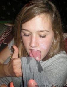 Fabulous teen coed in this incredible deepthroat girlfriend picture.