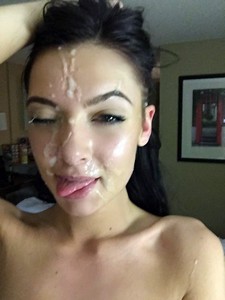 Fuck-worthy 19 Year-old shows off perfect body and facial cumshot shots