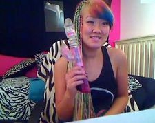 I'm enjoying seeing adorable and brightly colored BlackRainbow live on cam right now...