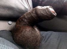 Huge black balls and very fat dick