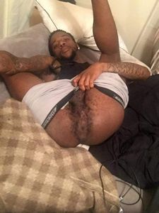 Hairy black man ass