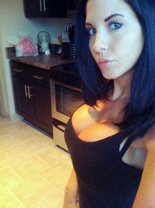 Hot homemade picture with stunning ash brown big tits.