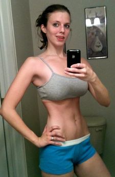 Big Tittied Fit selfie.