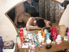 Doggy-style sex in the mirror - homemade porn photo