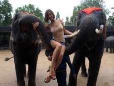 This rich Russian chick has found something better than travelling to different tourist..