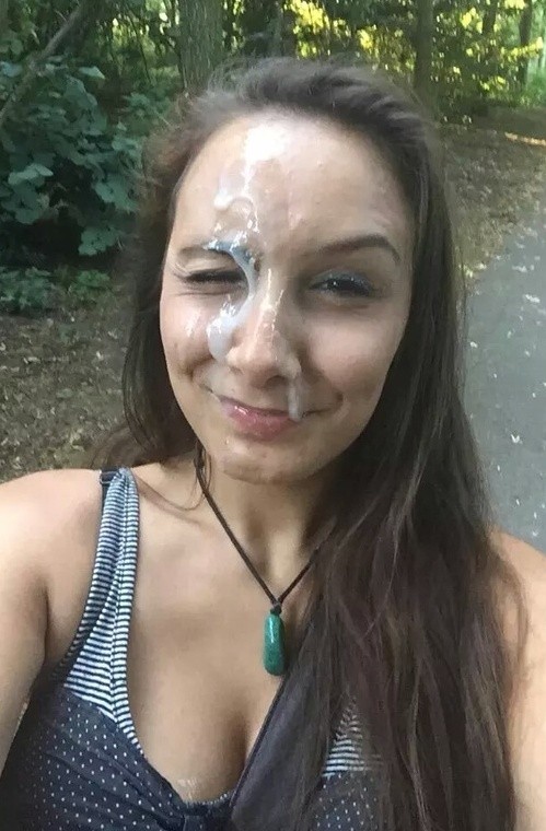 Amateur Facial Cumshot Selfie - Mature woman facial selfie.